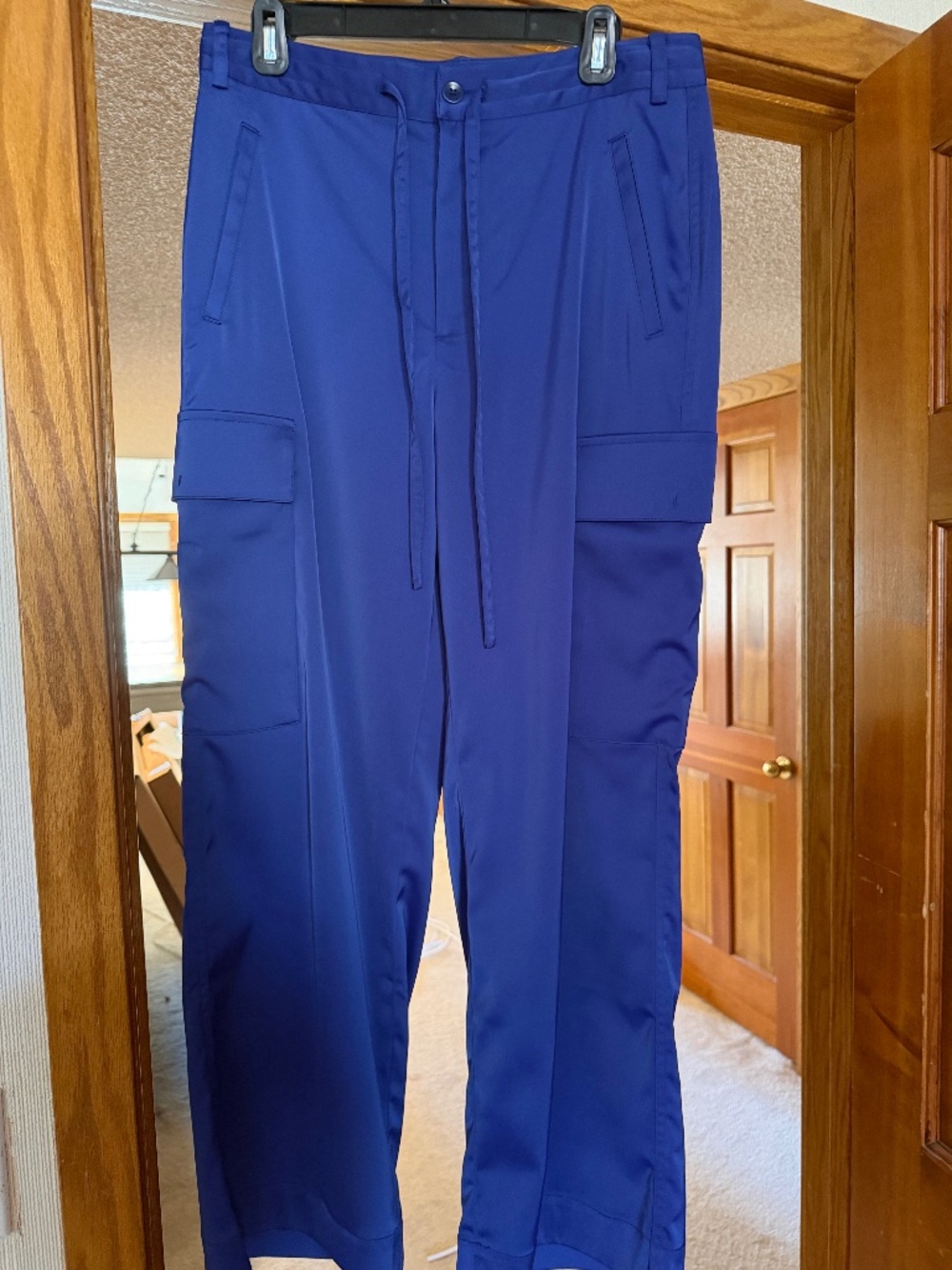 Proenza Schouler White Label Satin (97% Polyester 3% Spandex) Cargo Pants Size 8